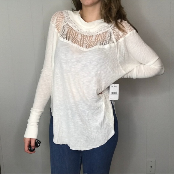 Free People | Spring Valley Top White Lace New m - Picture 2 of 7